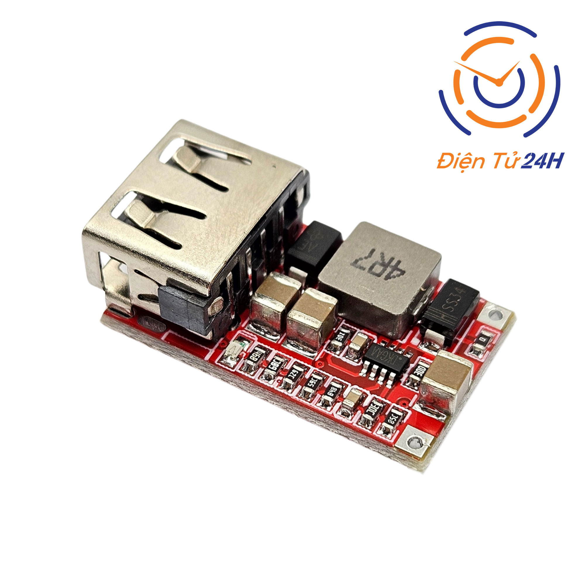 Mạch Giảm Áp 5V 3A đầu ra USB sạc điện thoại